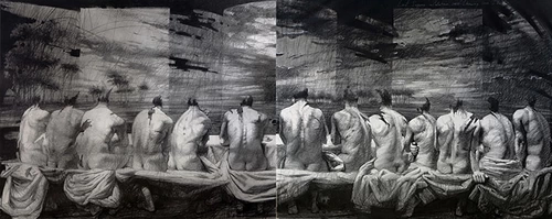 Last Supper from Adaption series. Diptych. 2008